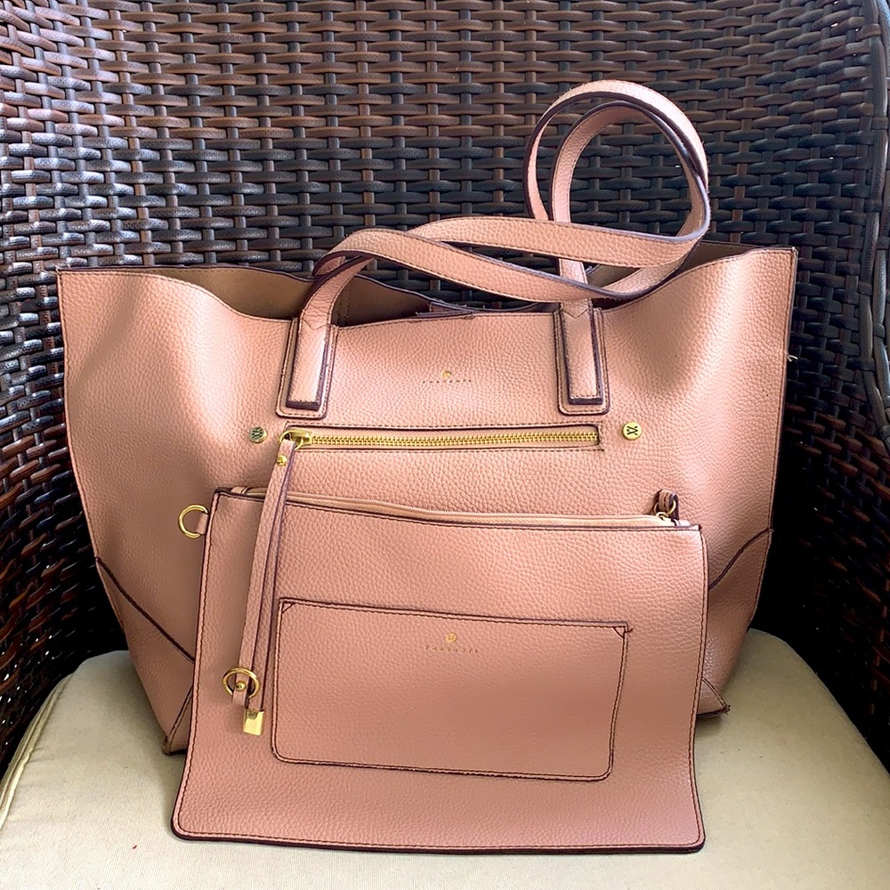 Travanti Large Tote Bag with Removable Pouch